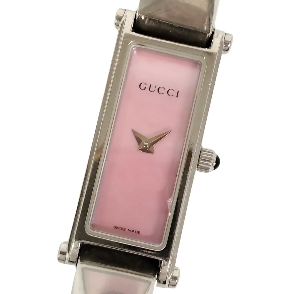 GUCCI グッチ 1500L バングルウォッチ シェル文字盤 クォーツ レディース 腕時計 正規品 / C570
