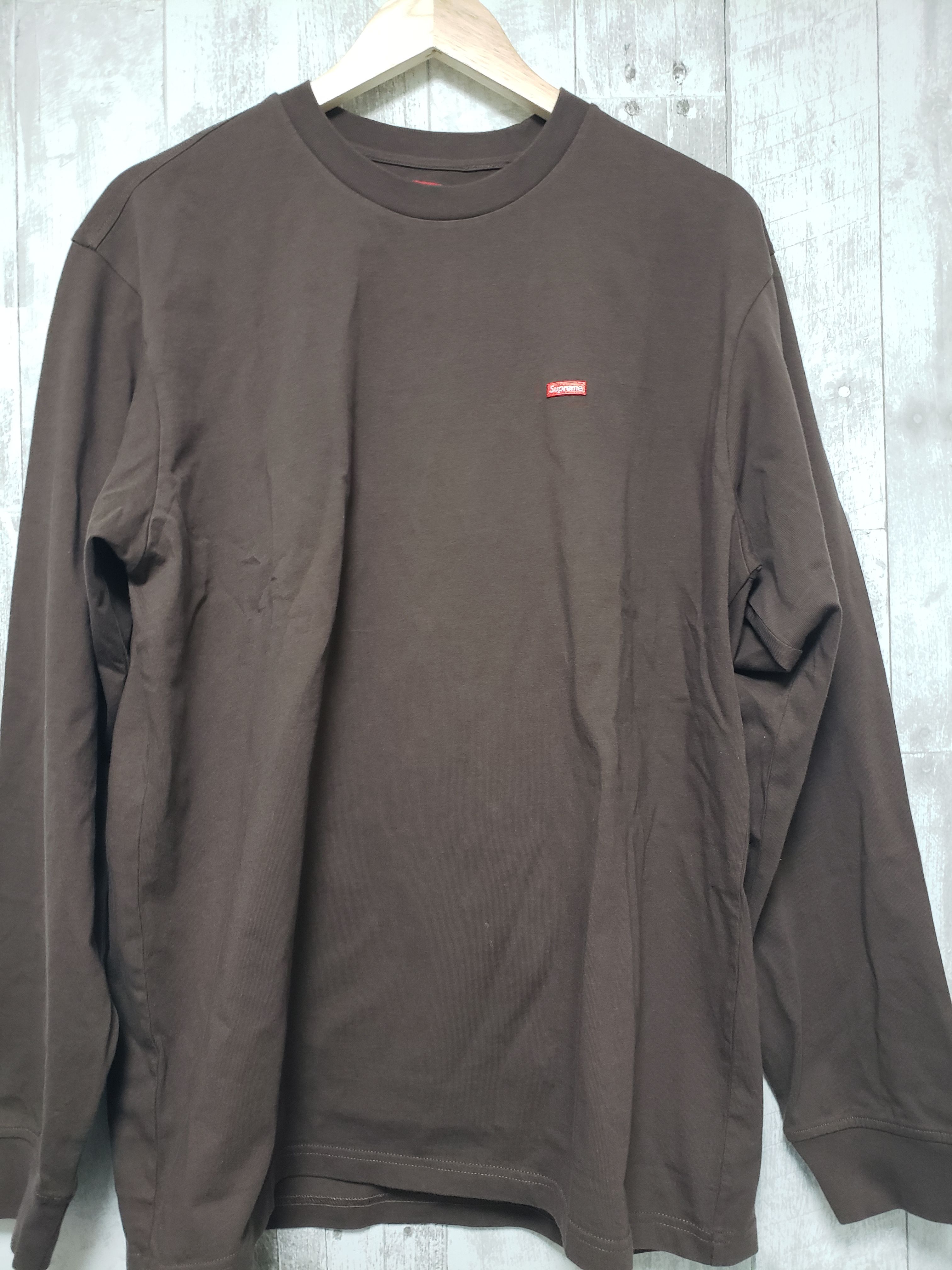 Supreme Small Box L/S Tee "Brown"(23SS)
