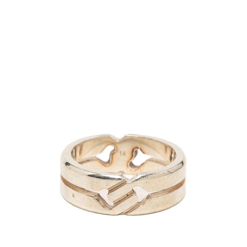 グッチ ノット インフィニティ リング 指輪 #14 シルバー SV925 シルバー レディース GUCCI 中古