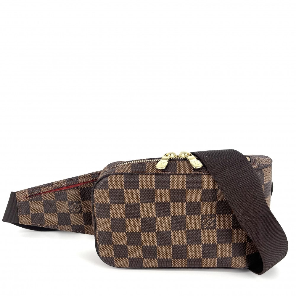 LOUIS VUITTON ルイヴィトン ボディバッグ ジェロニモス ウエストポーチ 斜め掛け Geronimos  N51994 ダミエキャンバス    ブラウン 茶 ゴールド金具 メンズ【中古品】