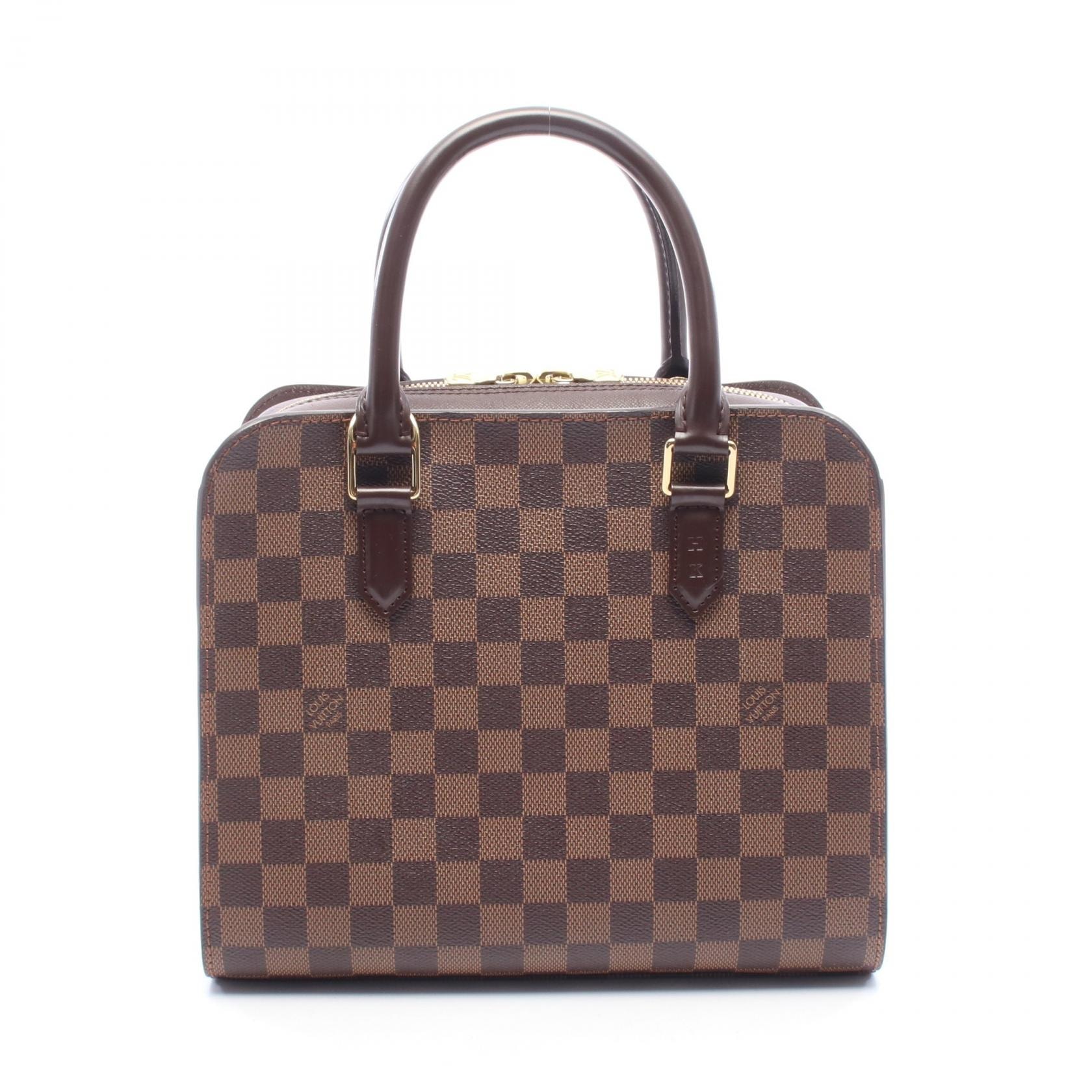 ルイ・ヴィトン LOUIS VUITTON トリアナ ハンドバッグ バッグ PVCコーティングキャンバス レザー ダミエ エベヌ レディース ブラウン系 N51155 【中古】