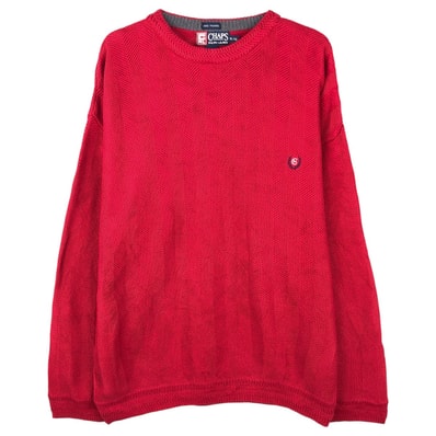 古着 ラルフローレン Ralph Lauren CHAPS チャップス ヘリンボーン コットンニットセーター メンズXL相当/eaa605978