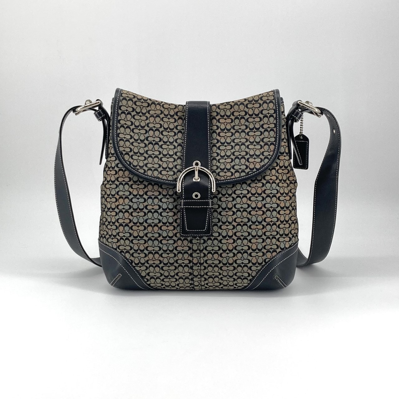 COACH(コーチ) ソーホー ミニシグネチャー スモールダッフル 6376 ショルダーバッグ グレー