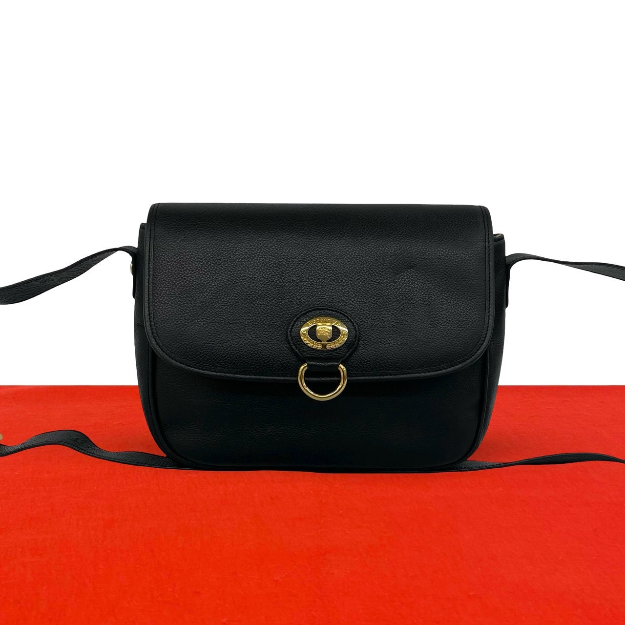 BURBERRY バーバリー ロゴ 金具 ノバチェック レザー ショルダーバッグ ブラック
 28257