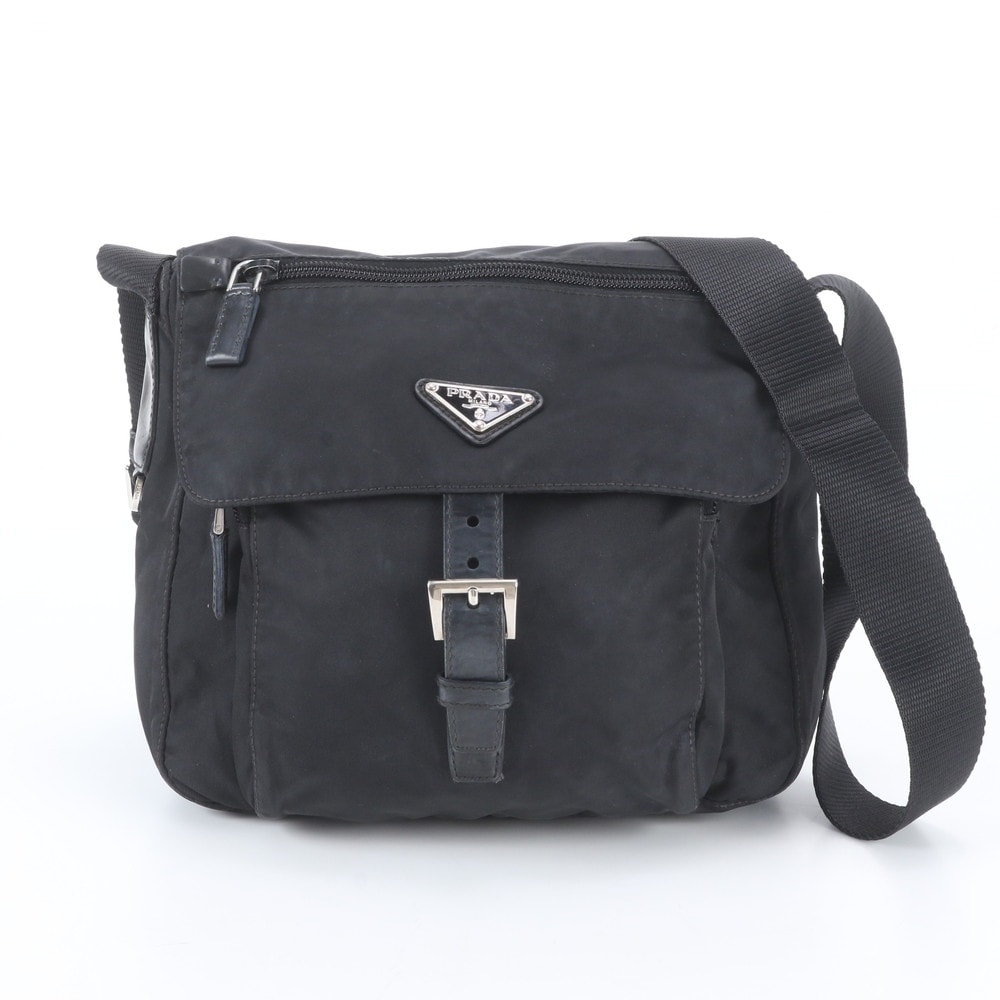 ■極美品 プラダ テスート ナイロントライアングルロゴショルダーバッグ