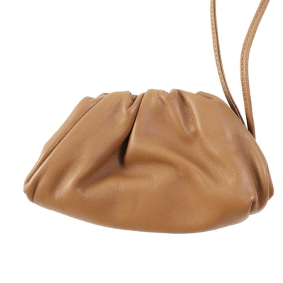 Bottega Veneta The Pouch Shoulder Bag Calfskin Coin Purse "Brown"