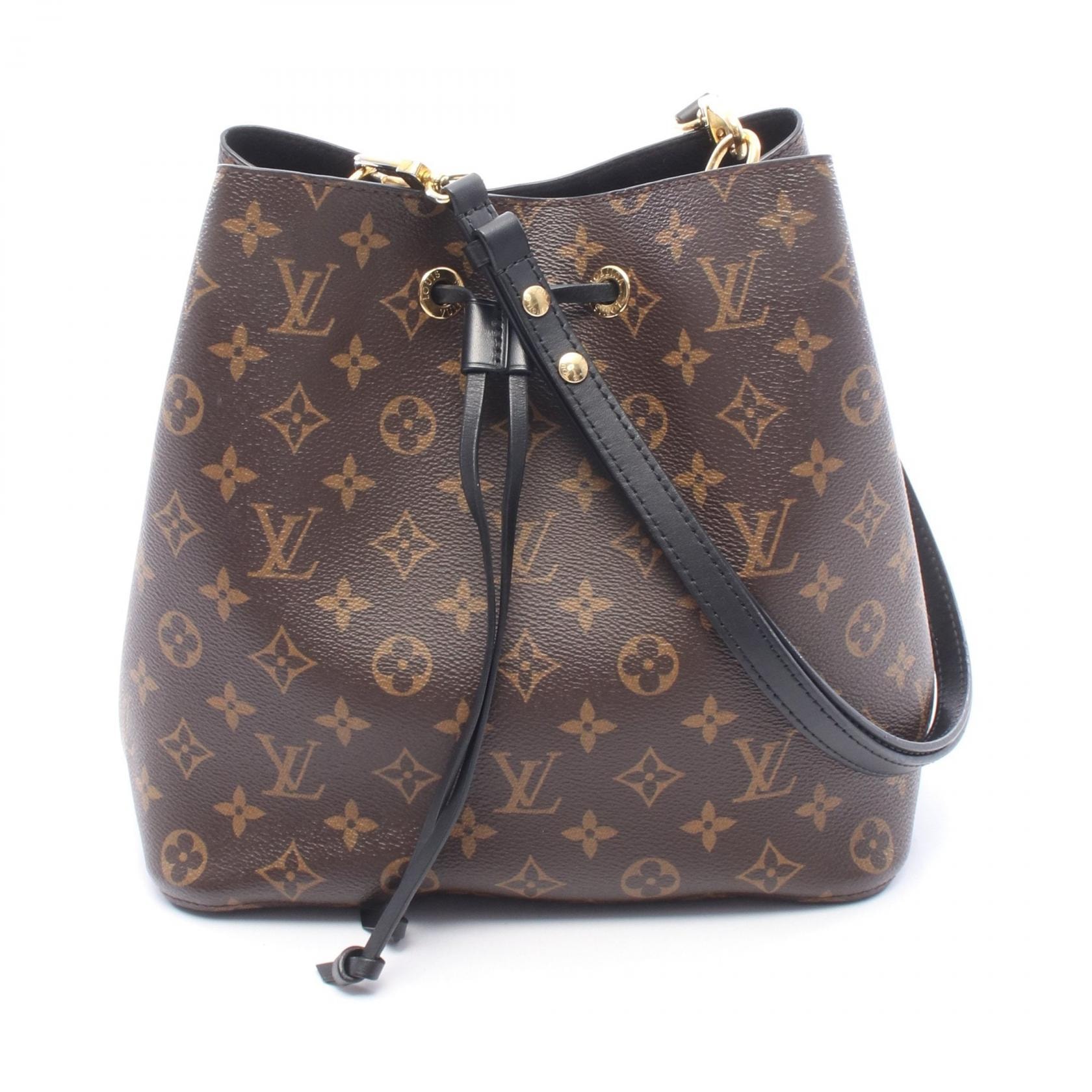 ルイ・ヴィトン LOUIS VUITTON ネオノエ モノグラム ノワール ショルダーバッグ バッグ PVCコーティングキャンバス レザー レディース ブラウン系 / ブラック系 M44020 【中古】