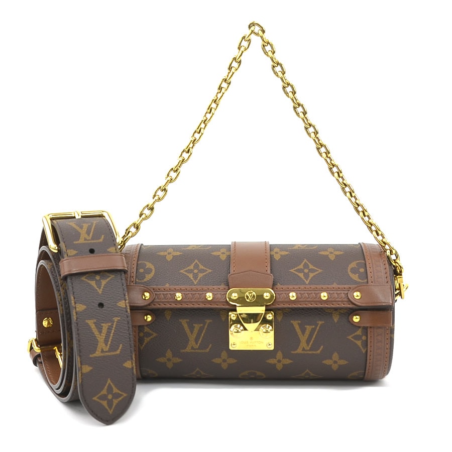 ルイ ヴィトン LOUIS VUITTON ハンドバッグ ショルダーバッグ モノグラム パピヨン トランク モノグラムキャンバス ブラウン レディース M57835【中古】 90189g