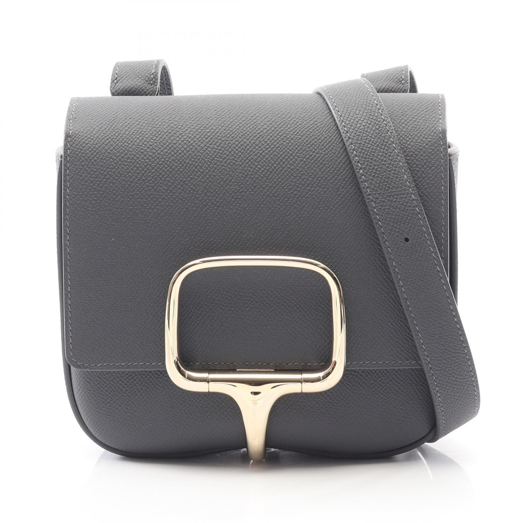 エルメス HERMES デッラ カヴァッレリア ミニ ショルダーバッグ バッグ レザー ヴォーエプソン ヴォーエプソン アルドワーズ W刻印(2024年製造) レディース グレー系 082226CP 【中古】