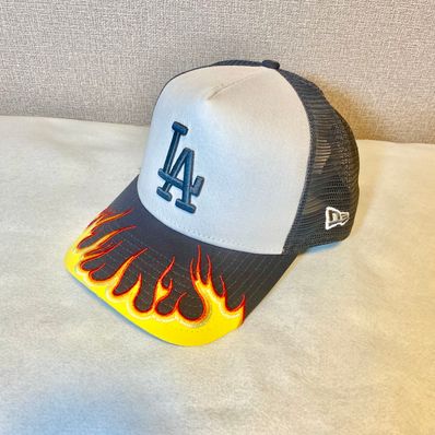 大谷翔平所属ロサンゼルスドジャース ニューエラ 9FORTY キャップ 炎