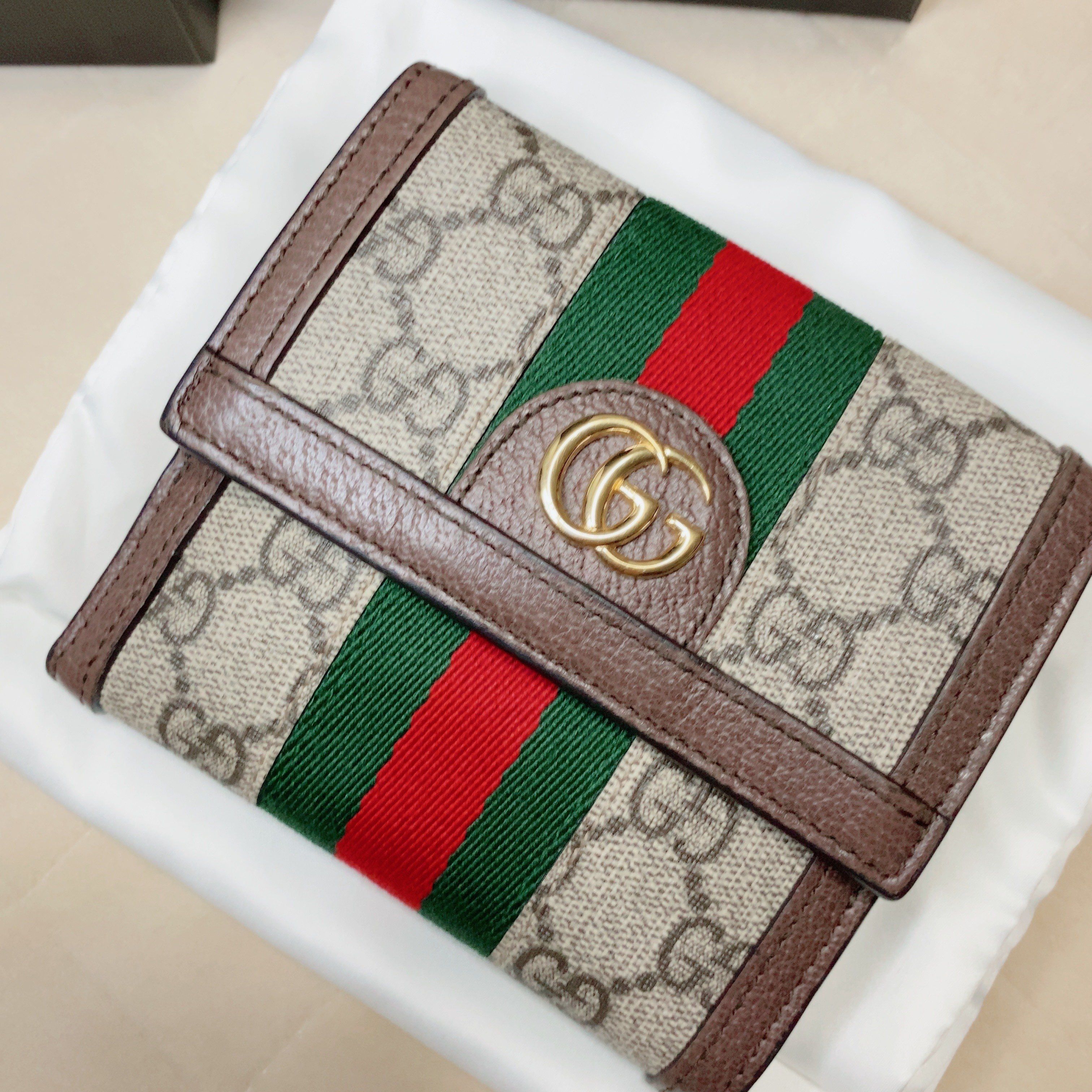GUCCI Ophidia GG Card Case Wallet