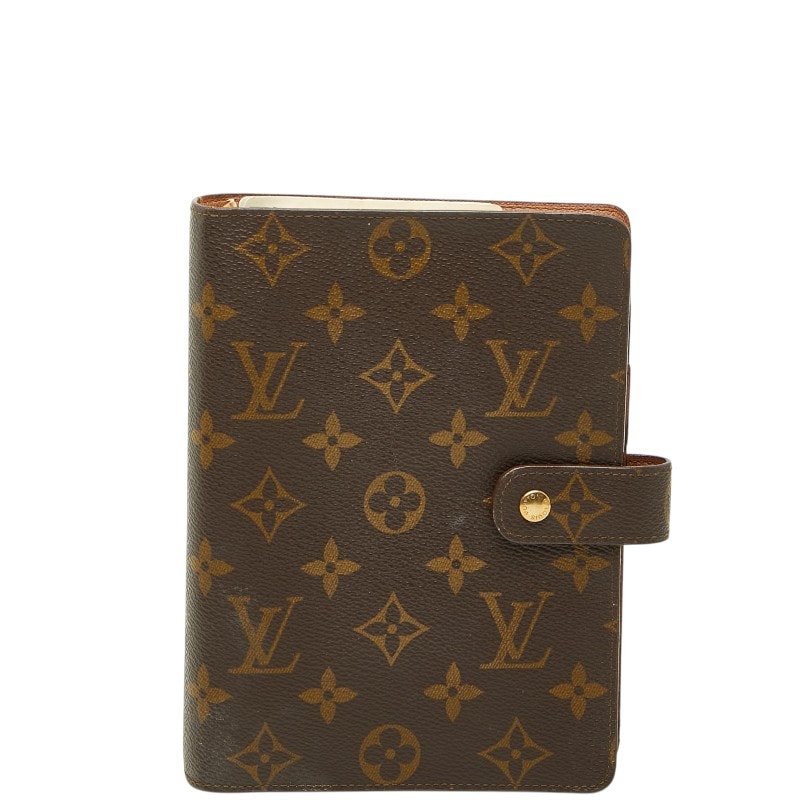 ルイ ヴィトン モノグラム アジェンダMM システム手帳 R20105 ブラウン PVC レザー ユニセックス LOUIS VUITTON 【中古】