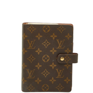 ルイ ヴィトン モノグラム アジェンダMM システム手帳 R20105 ブラウン PVC レザー ユニセックス LOUIS VUITTON 【中古】