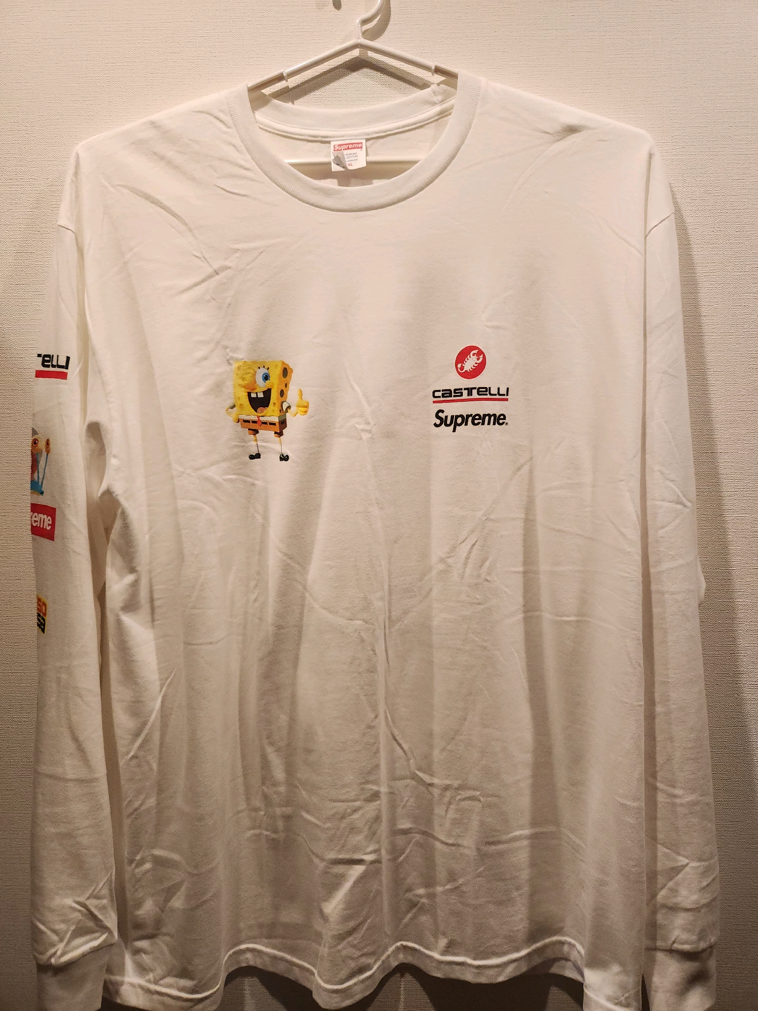 Supreme x SpongeBob Castelli Racing L/S Tee "White"