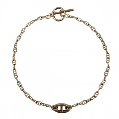 HERMES エルメス ブレスレット シェーヌダンクル ニューファランドール メンズ レディース 18金PG Au750 K18ピンクゴールド レディース 約4.4g【中古品】