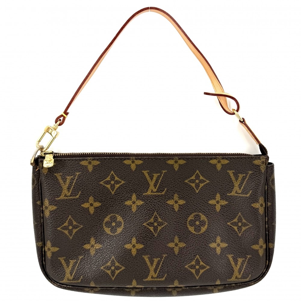 LOUIS VUITTON ルイヴィトン ハンドバッグ ポシェットアクセソワール アクセサリーポーチ ミニバッグ M51980 モノグラムキャンバス ブラウン 茶 ゴールド金具 レディース【中古品】