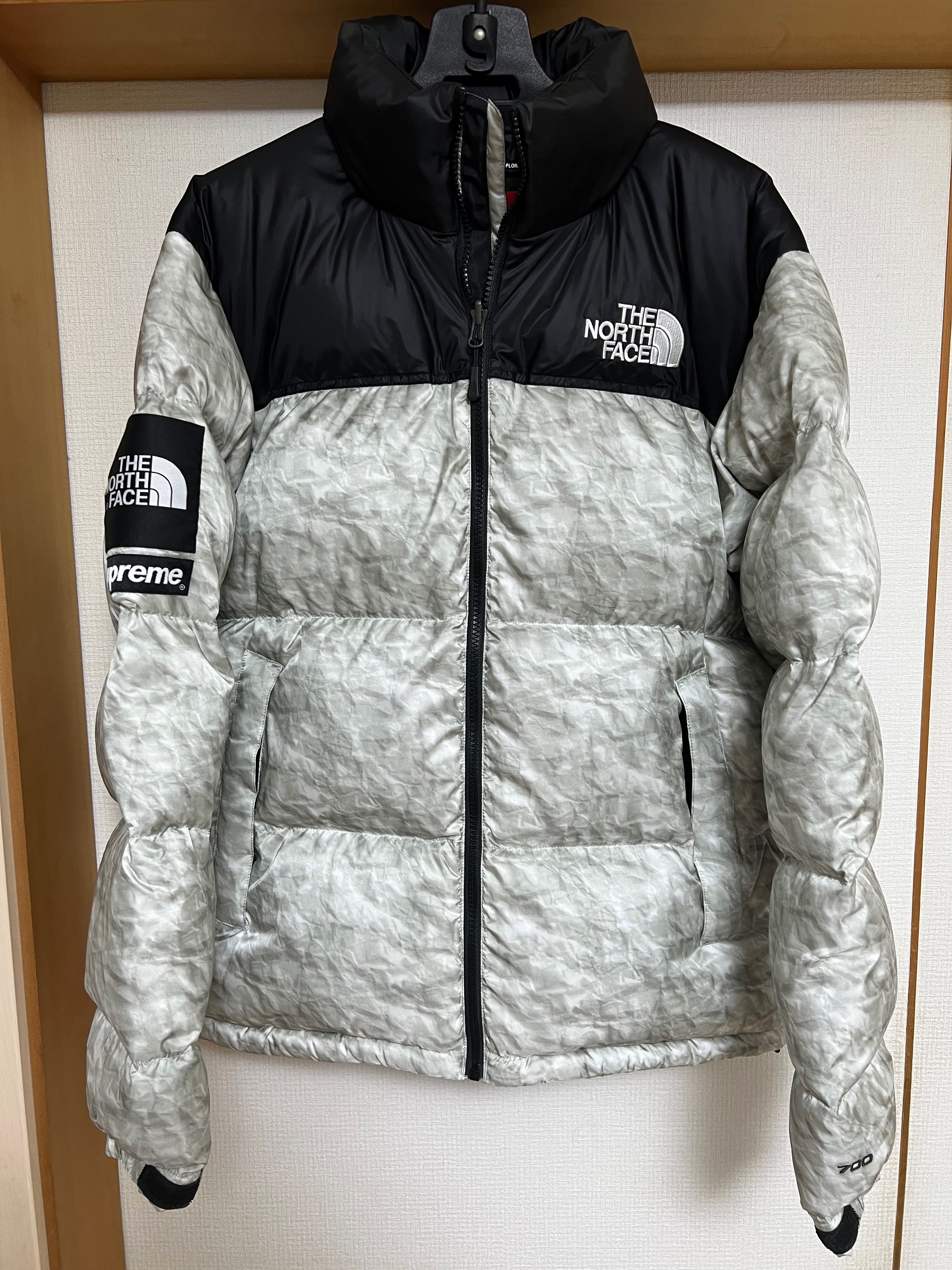 Supreme x The North Face Nuptse Jacket "White Paper Print"