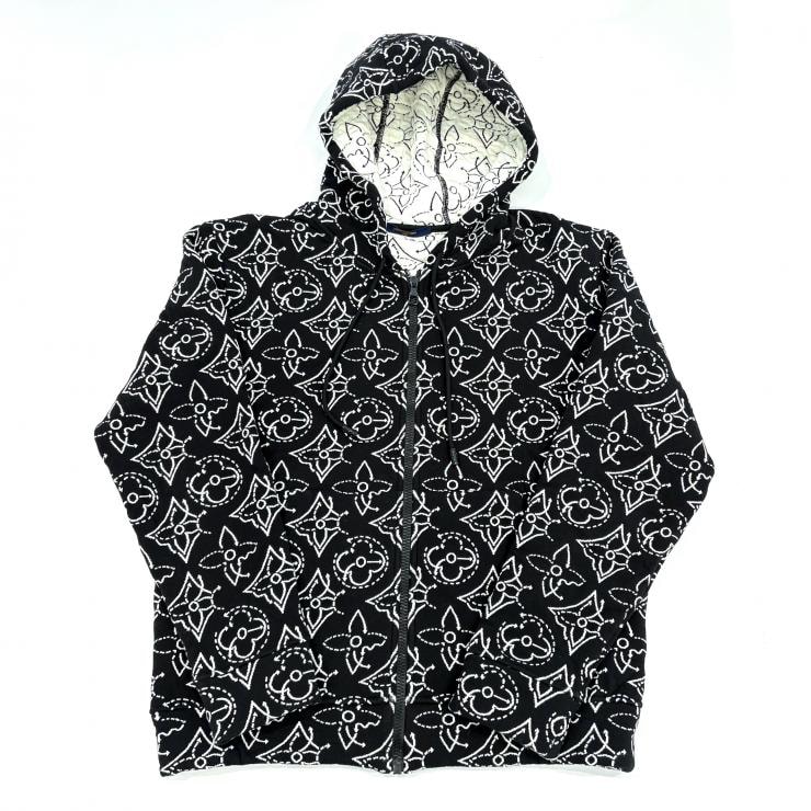LOUIS VUITTON LV×NBA ストゥラティージクフラワー キルテッドフーディ #S 2021年秋冬 イタリア製 鑑定済み 正規品 ルイ・ヴィトン