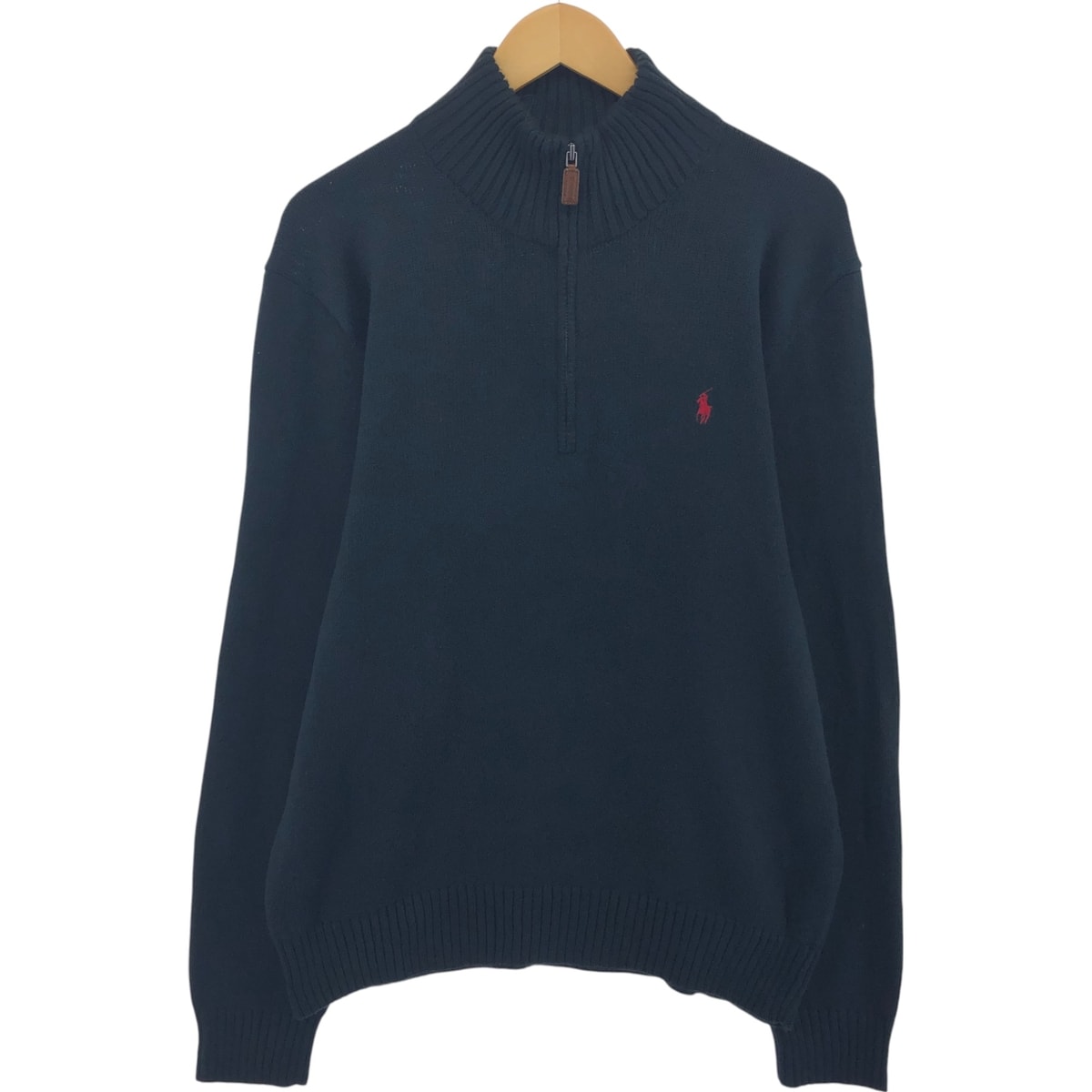 古着 ラルフローレン Ralph Lauren POLO by Ralph Lauren コットンニットハーフジップセーター メンズL相当/eaa472727