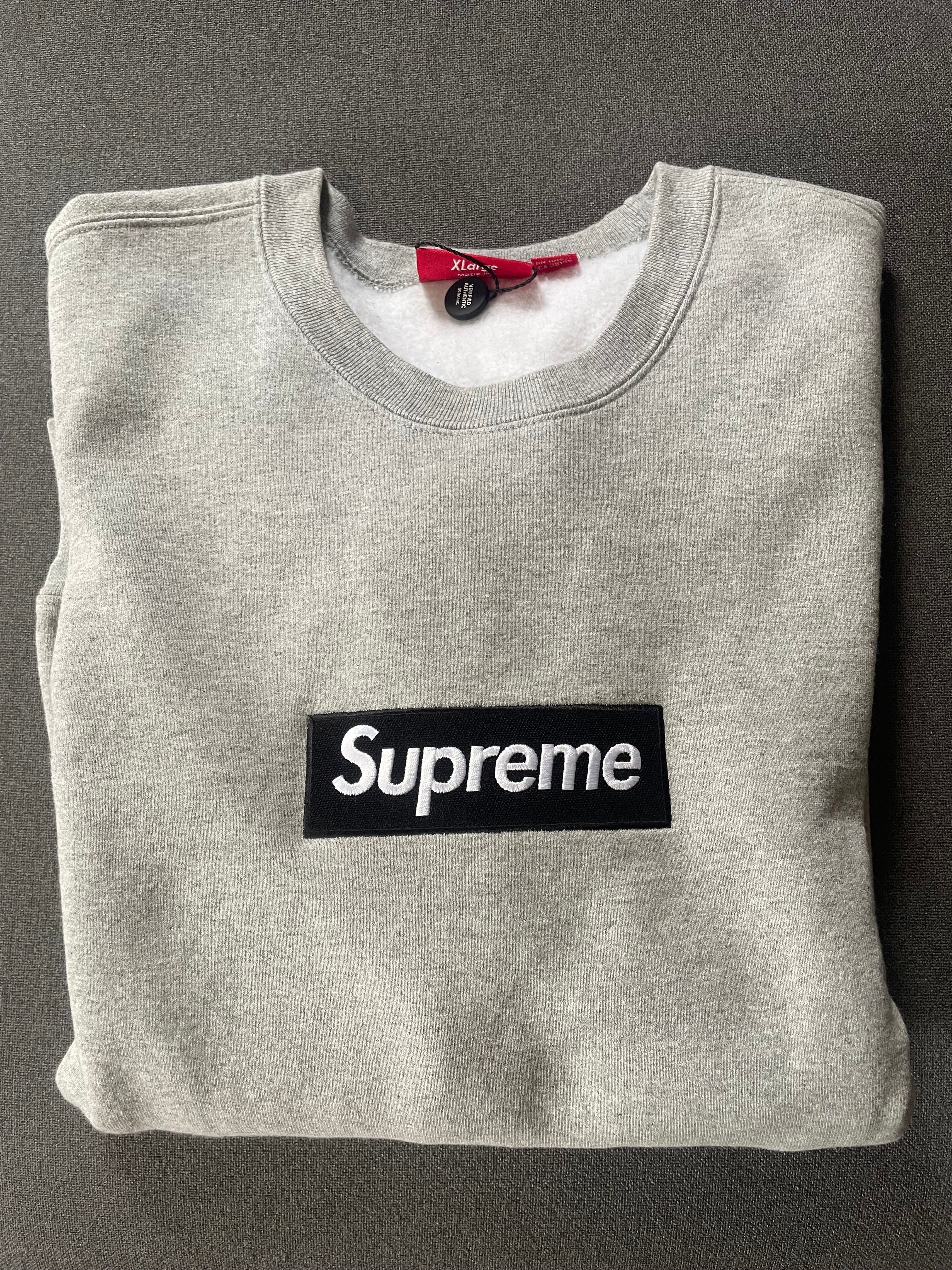 Supreme Box Logo Crewneck "Heather Grey" (22FW)