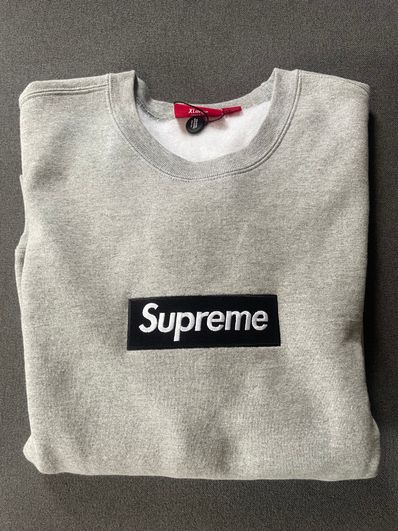 Supreme Box Logo Crewneck "Heather Grey" (22FW)