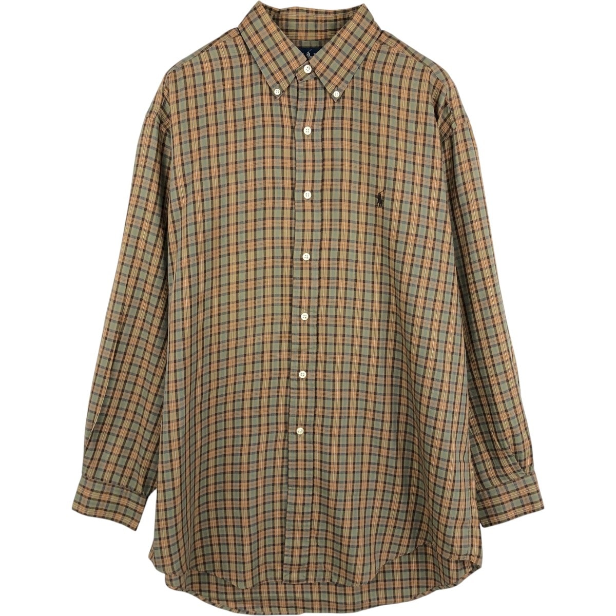 古着 ラルフローレン Ralph Lauren YARMOUTH 長袖 ボタンダウンチェックシャツ メンズL相当/eaa676742