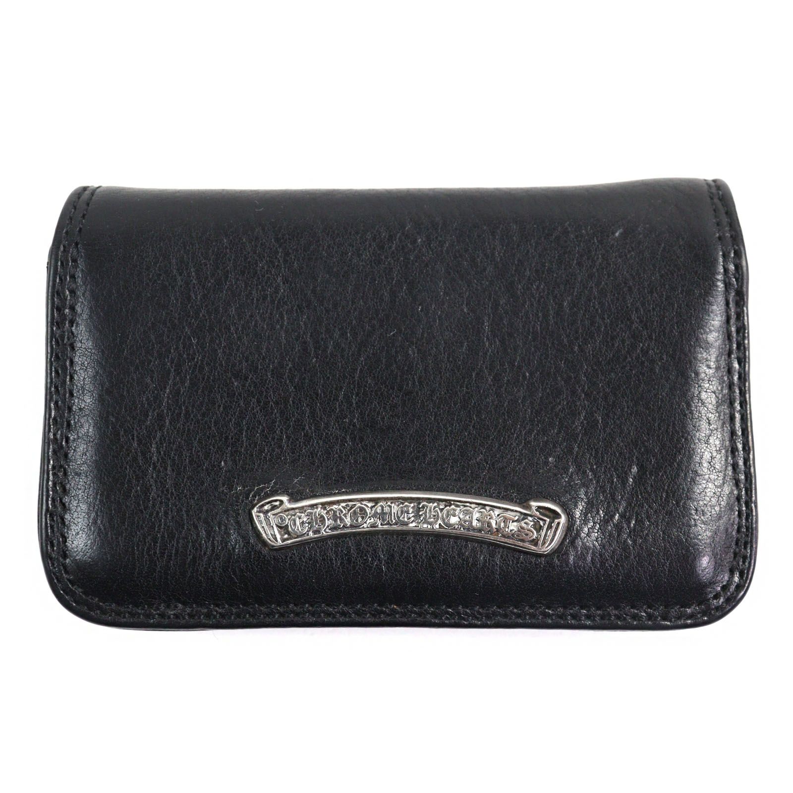 クロムハーツ
 カードケース ブラック シルバー メンズ