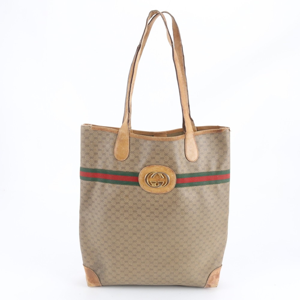 グッチ マイクロGG シェリー ライン トート バッグ