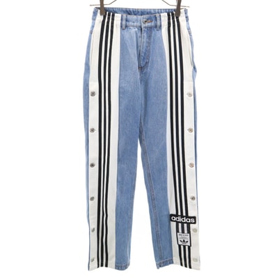 adidas Originals アディダスオリジナルス トレフォイルロゴ ドライクリーンオンリー デニムパンツ S デニム×ホワイト アディブレイク