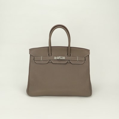 エルメス HERMES バーキン35 バーキン 35 バッグ トートバッグ トゴ エトゥープ Etoupe グレー Gray シルバー金具 ハンドバッグ