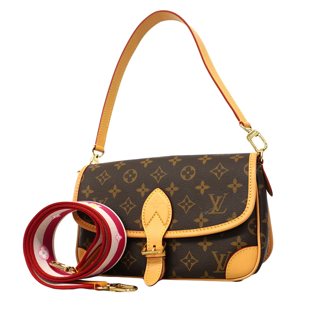 ★最終価格【6fb2945】ルイヴィトン ショルダーバッグ モノグラム ディアヌPM NM M46049 フューシャ【中古】レディース