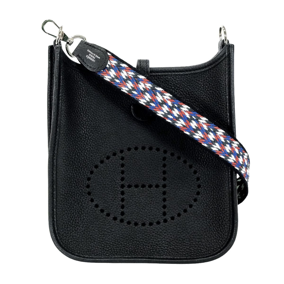 HERMES エルメス ショルダーバッグ エヴリン(エブリン) 16 TPM アマゾン 黒 (ブラック)/白 (ホワイト)/ディープブルー トリヨンモーリス/トワル シルバー金具 Y刻印 新品未使用