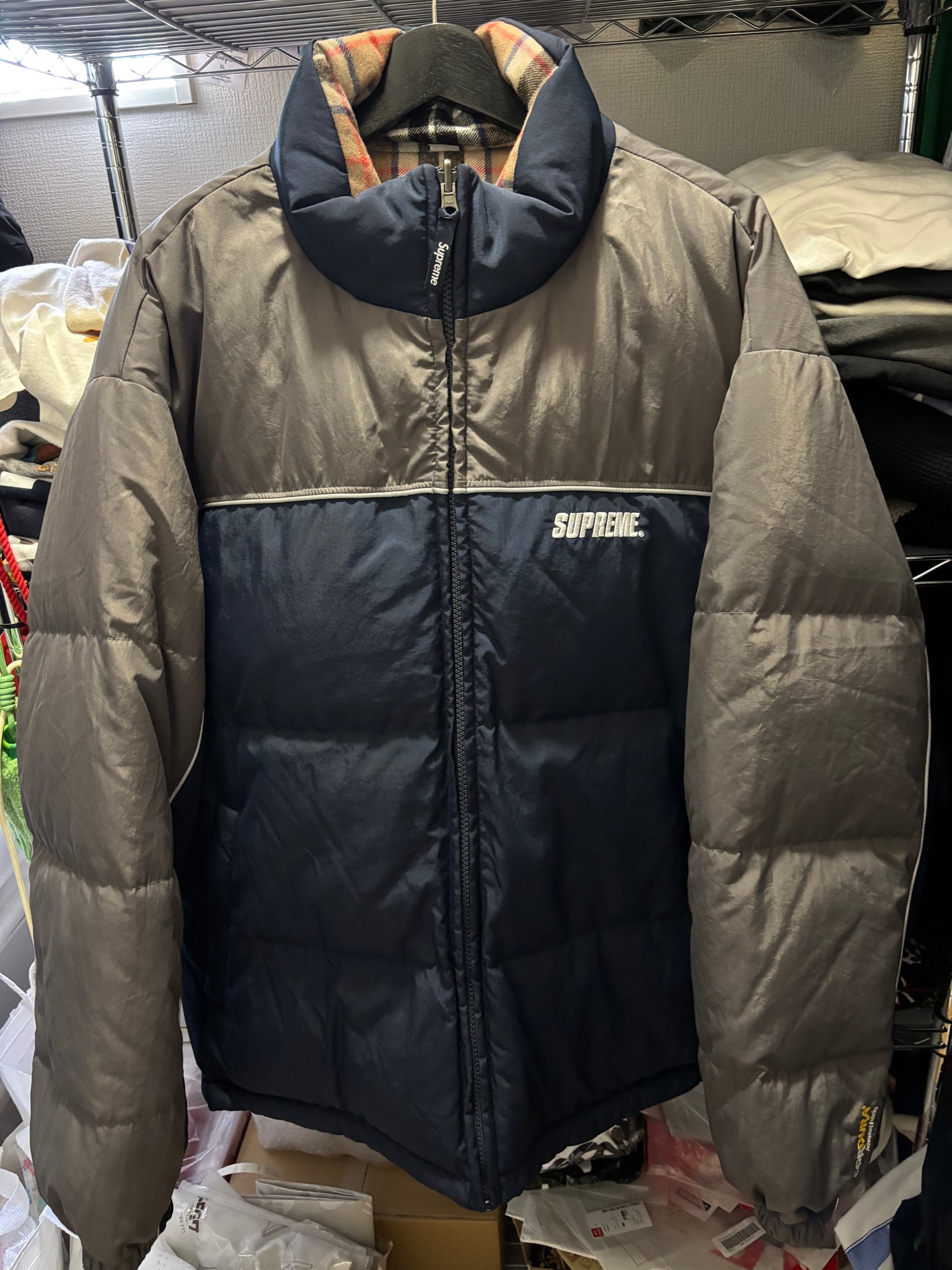 Supreme Reversible Puffer Jacket "Navy"