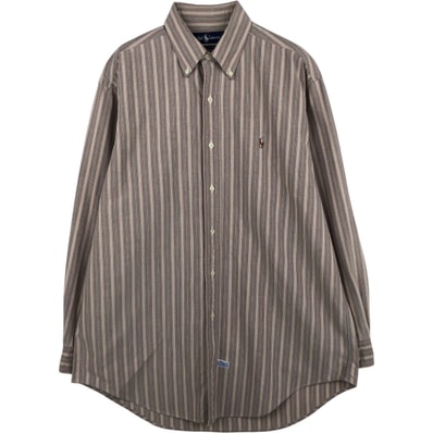 古着 ラルフローレン Ralph Lauren 長袖 ボタンダウンストライプシャツ メンズM相当/eaa634854