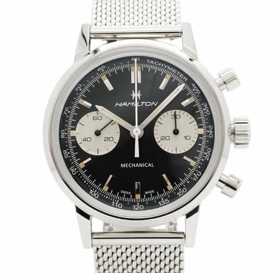 ★最終価格【6wce0392】ハミルトン アメリカン クラシック イントラマティック クロノグラフ H H38429130 黒文字盤【中古】腕時計 メンズ