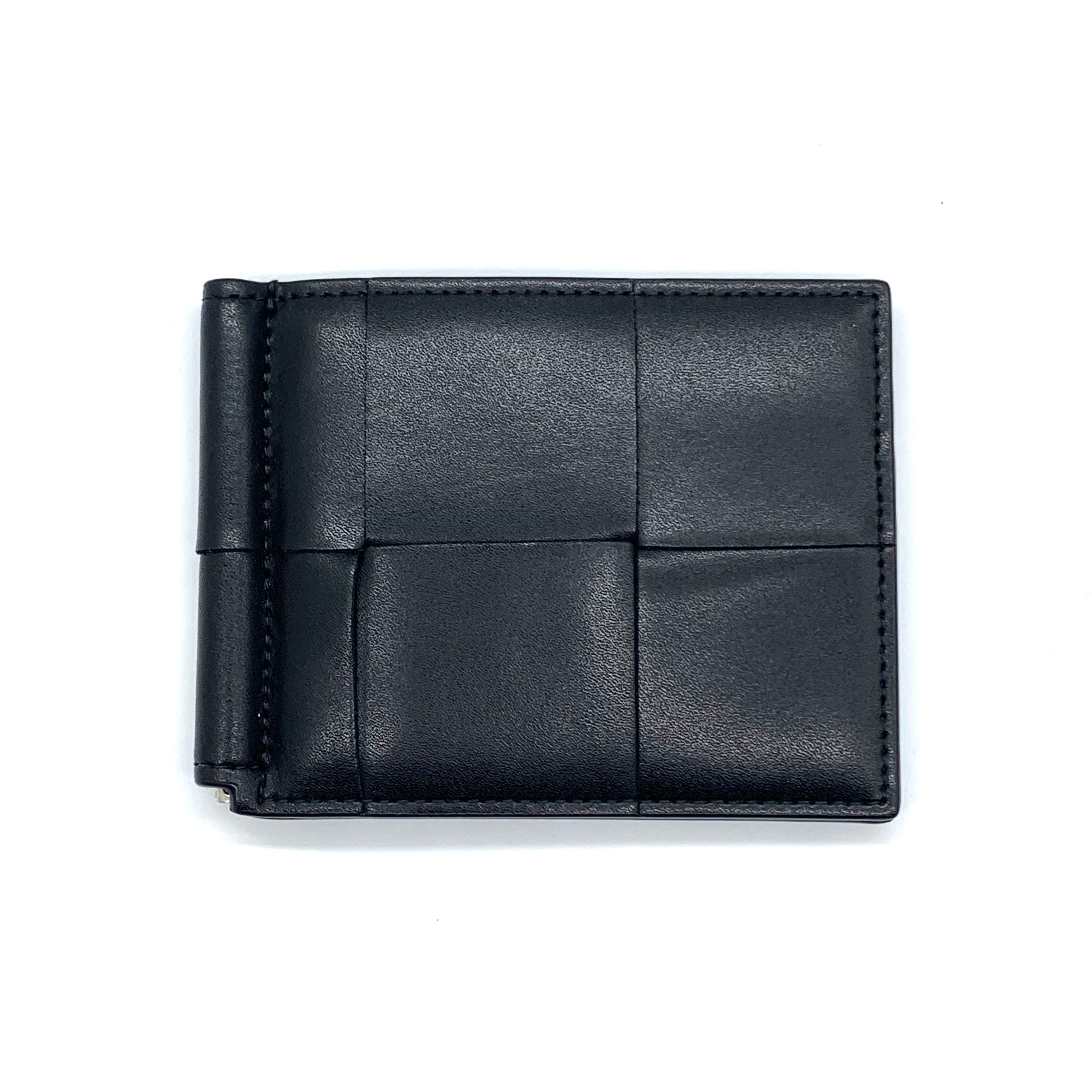 Bottega Veneta Cassette Money Clip Bifold Wallet "Black"