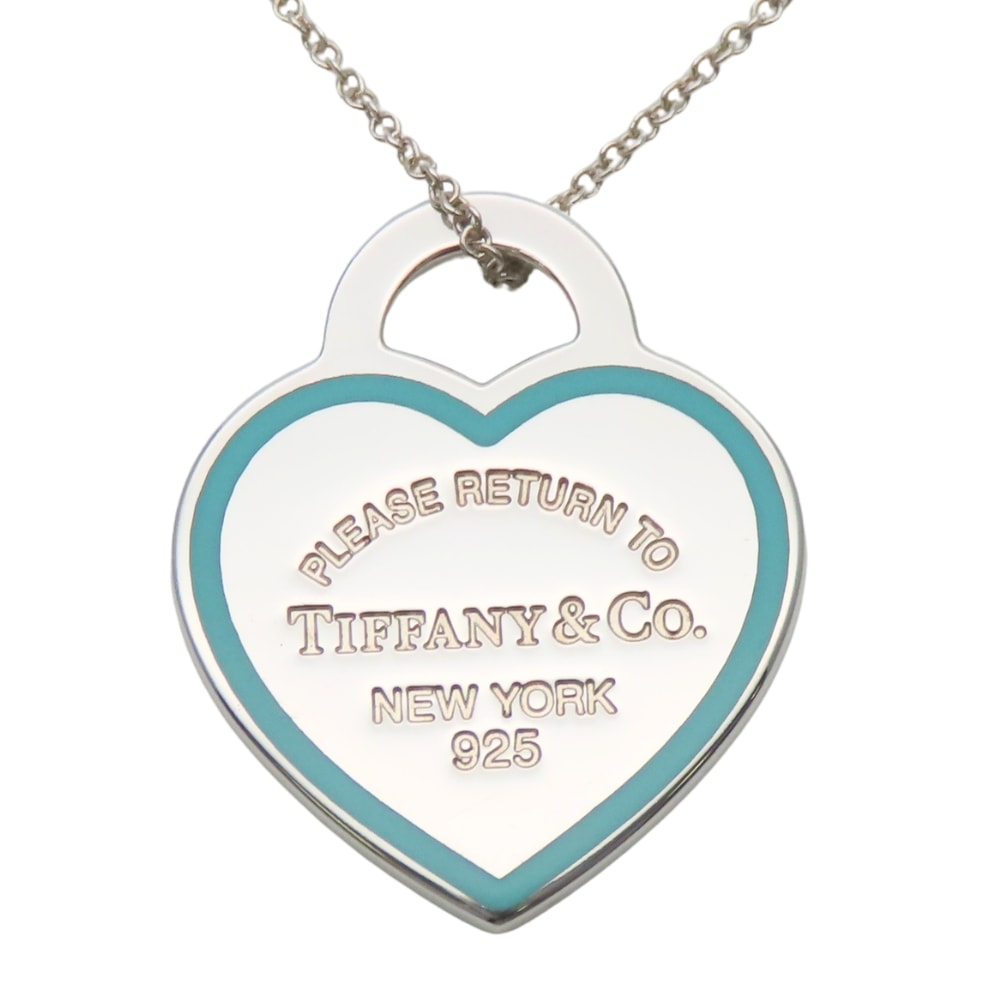 【中古】 ティファニー ネックレス リターントゥ ハートタグ シルバー925 約6.8g シルバー ティファニーブルー ペンダント 可愛い アクセサリー レディース 女性 TIFFANY&Co.