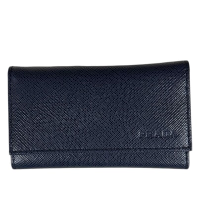 プラダ サフィアーノ キーケース レザー 2PG222 ユニセックス PRADA 中古