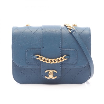 シャネル CHANEL マトラッセ ショルダーバッグ バッグ キャビアスキン(グレインドカーフ) レディース ブルー系 【中古】