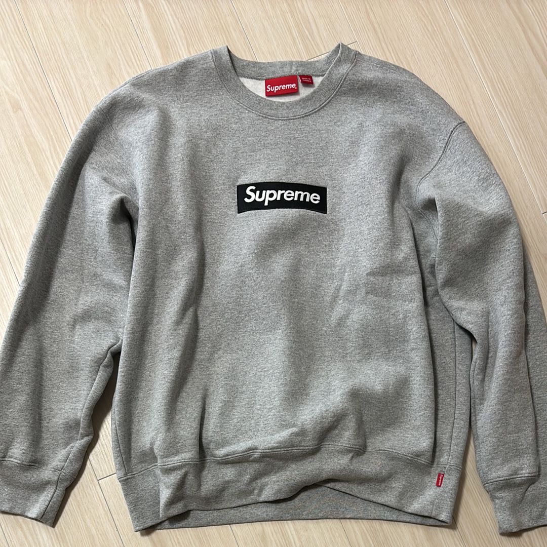 Supreme Box Logo Crewneck "Heather Grey" (22FW)