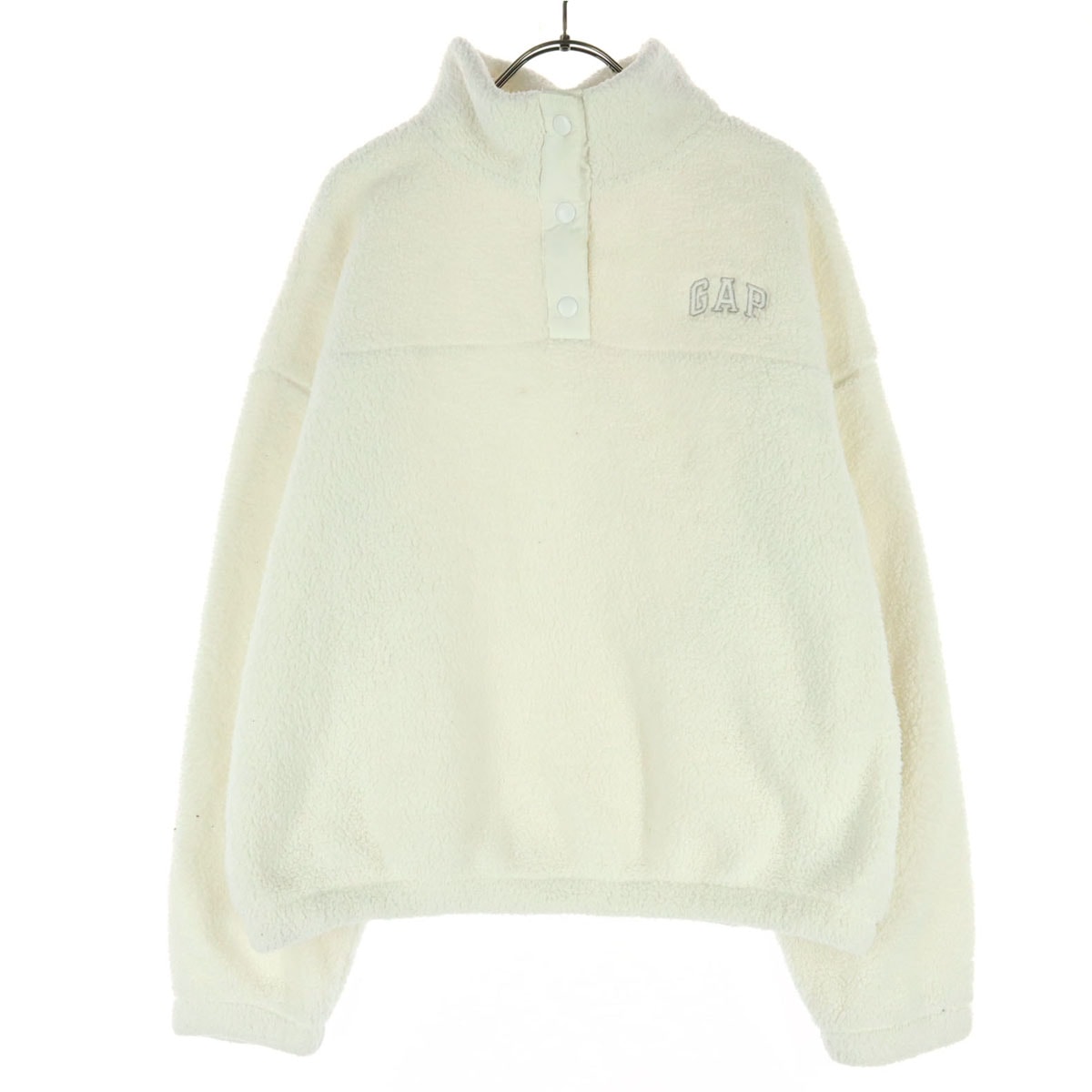 GAP ギャップ 長袖 ハーフボタン フリースジャケット M ホワイト