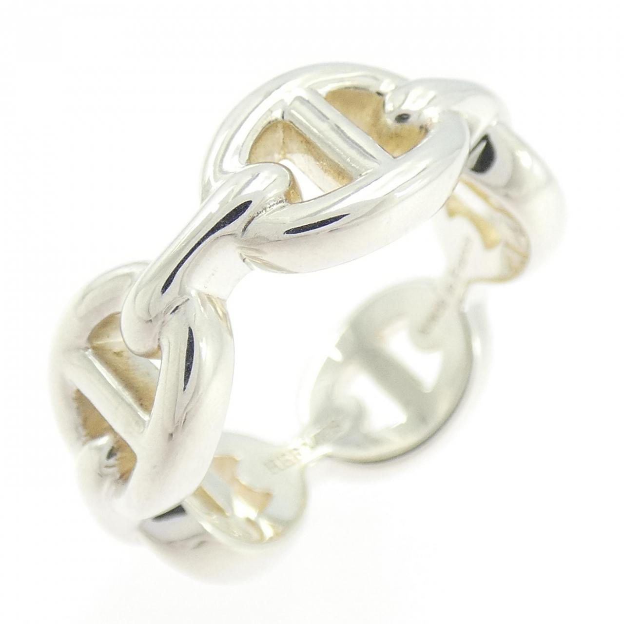Hermes Chaine D'ancre Enchainee Ring PM "Silver"