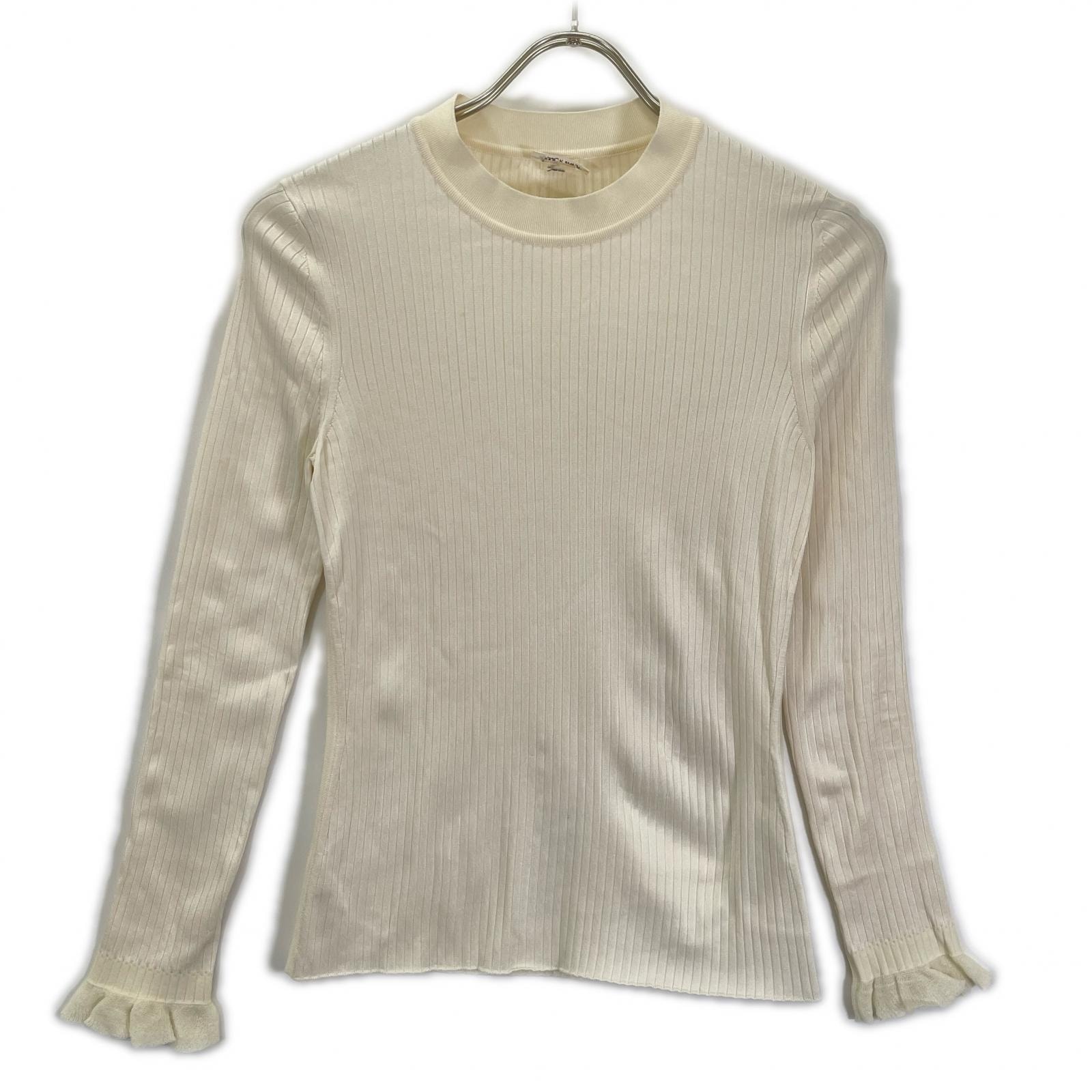 エルメス 2H2654DM 22AW アイボリー シルクリブプルオーバーニット 40