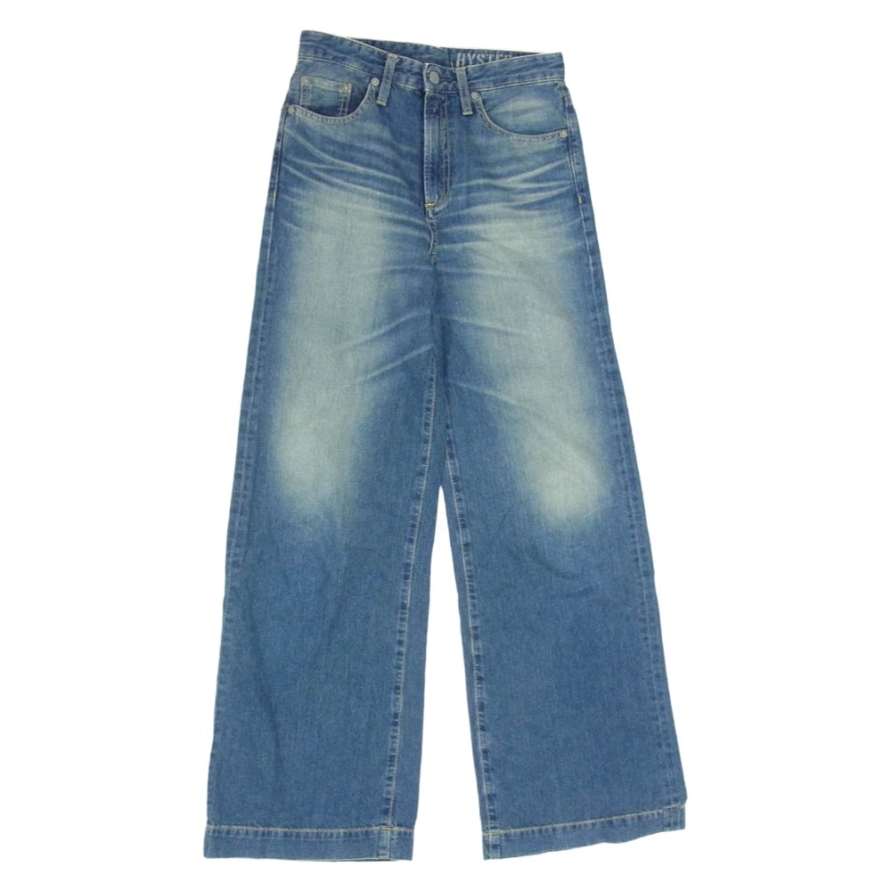 HYSTERIC GLAMOUR ヒステリックグラマー 15AW 0153AP11 ワイドフレア デニムパンツ インディゴブルー系 S【中古】