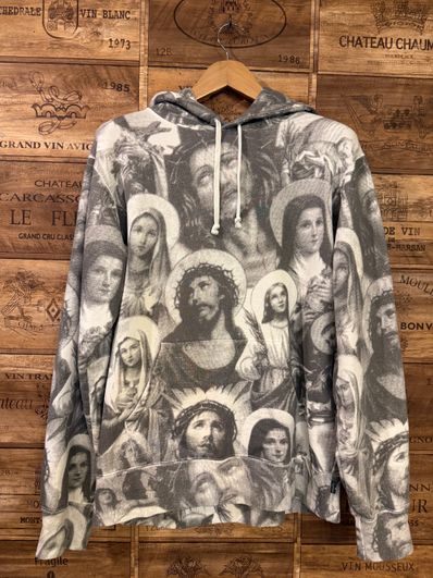 Supreme Jesus and Mary Hooded Sweatshirt "Grey"