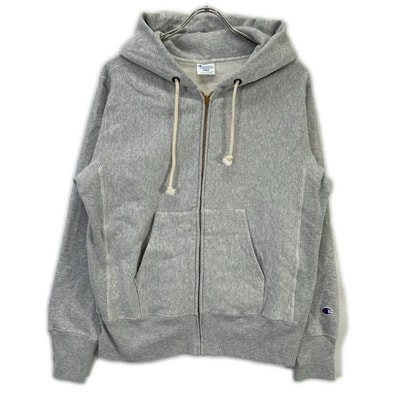 チャンピオン C3-Y134 グレー Reverse Weave Zip Hooded Sweat ジップフーディ L