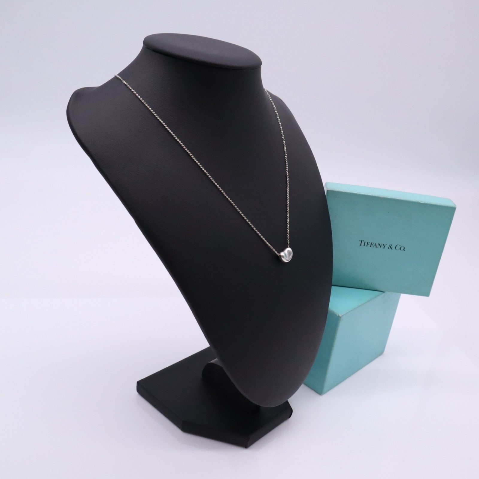 美品 TIFFANY&Co. ティファニー ビーン ネックレス シルバー 箱付 SV925 - ネックレス シルバー シルバー レディース