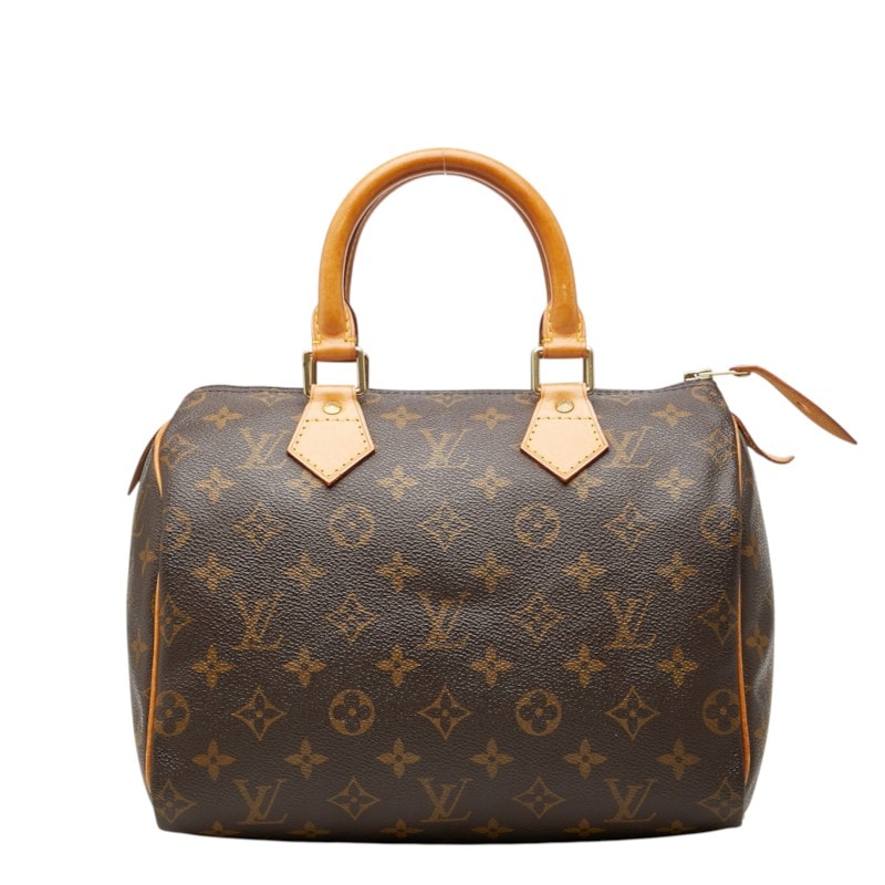 ルイ ヴィトン モノグラム スピーディ25 ミニボストンバッグ ハンドバッグ M41528 ブラウン PVC レザー レディース LOUIS VUITTON 中古