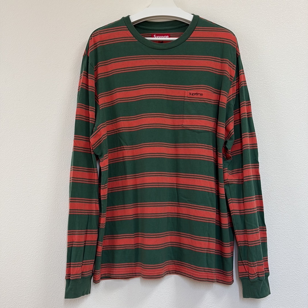 Supreme Stripe Pocket L/S Top "Green"