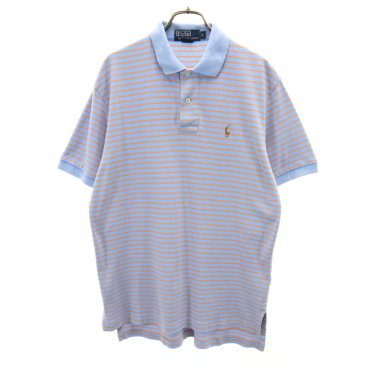 Polo by Ralph Lauren ポロバイラルフローレン ボーダー柄 半袖 ポロシャツ S ブルー